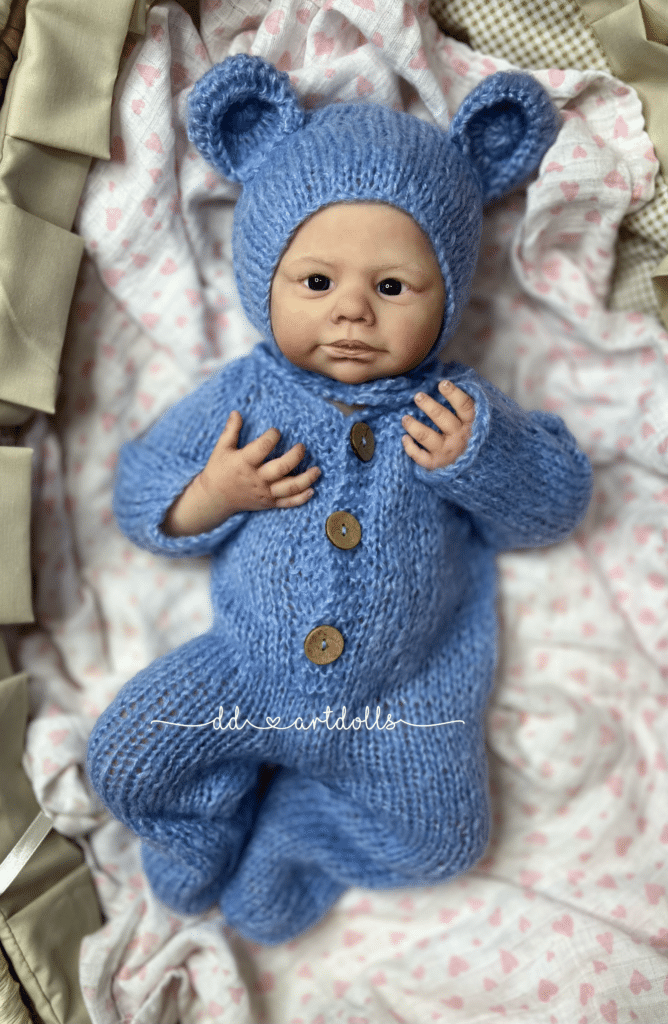 Chunky Knit Sleeper with Teddy Hat PREORDER DD ArtDolls